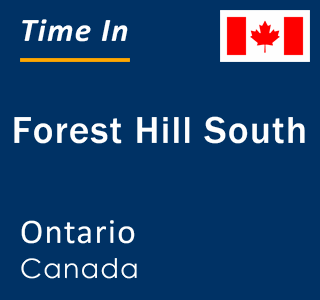 Current local time in Forest Hill South, Ontario, Canada