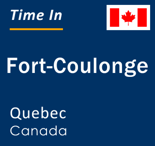 Current local time in Fort-Coulonge, Quebec, Canada