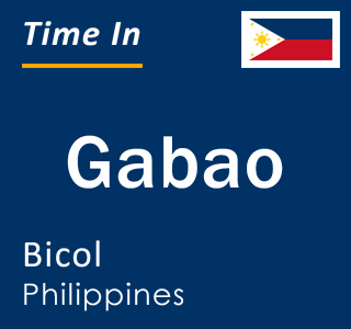 Current local time in Gabao, Bicol, Philippines