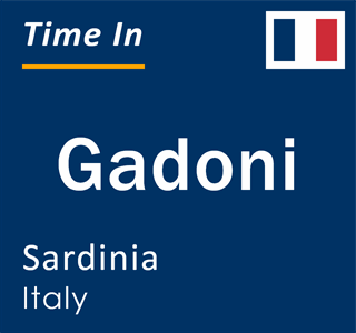 Current local time in Gadoni, Sardinia, Italy