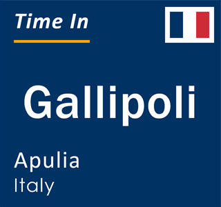 Current local time in Gallipoli, Apulia, Italy