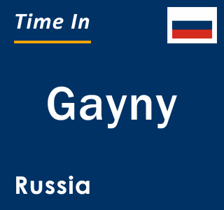 Current local time in Gayny, Russia