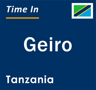 Current local time in Geiro, Tanzania