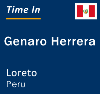 Current local time in Genaro Herrera, Loreto, Peru
