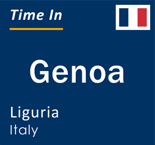 Current time in Genoa, Liguria, Italy