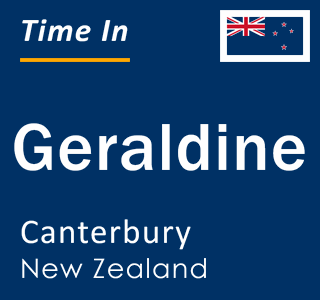 Current time in Geraldine, Canterbury, New Zealand