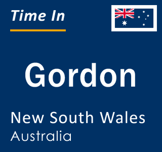Current local time in Gordon, New South Wales, Australia