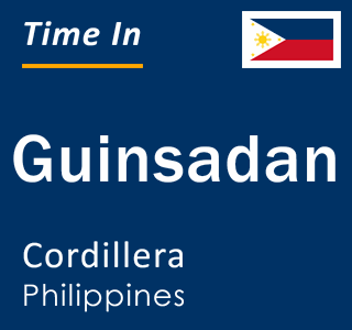 Current local time in Guinsadan, Cordillera, Philippines