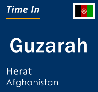 Current time in Guzarah, Herat, Afghanistan