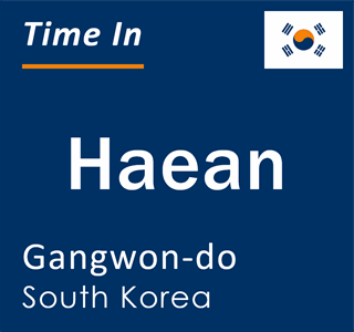 Current local time in Haean, Gangwon-do, South Korea