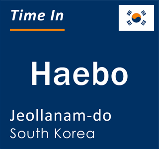 Current local time in Haebo, Jeollanam-do, South Korea