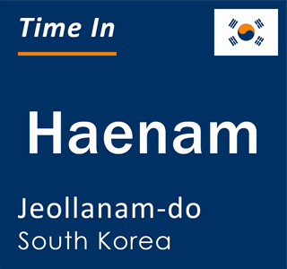 Current local time in Haenam, Jeollanam-do, South Korea