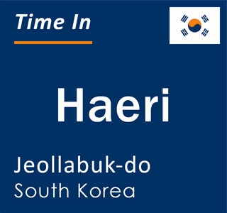 Current local time in Haeri, Jeollabuk-do, South Korea