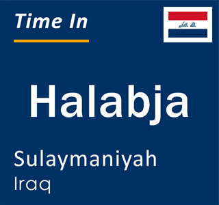 Current time in Halabja, Sulaymaniyah, Iraq