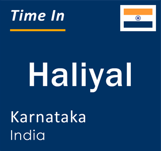 Current local time in Haliyal, Karnataka, India