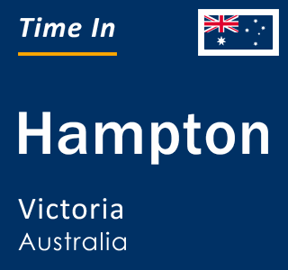 Current local time in Hampton, Victoria, Australia