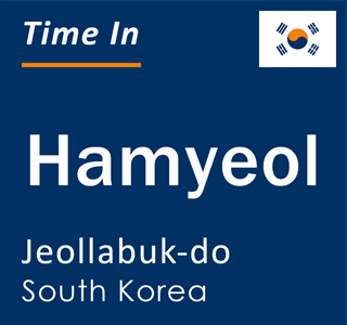 Current time in Hamyeol, Jeollabuk-do, South Korea