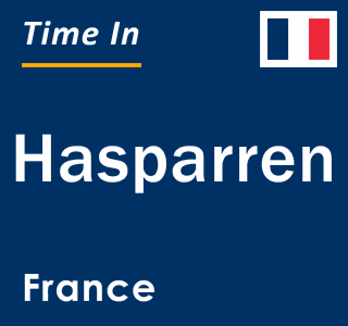 Current local time in Hasparren, France