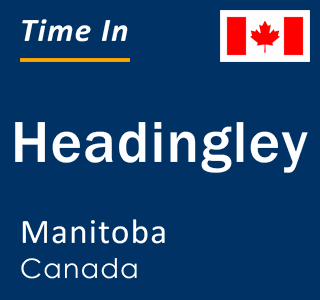 Current local time in Headingley, Manitoba, Canada