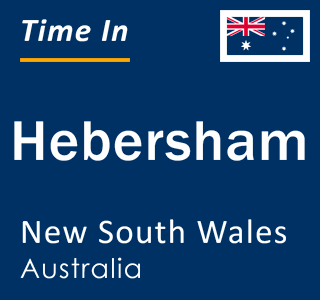 Current local time in Hebersham, New South Wales, Australia