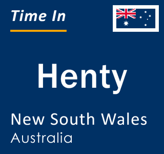 Current local time in Henty, New South Wales, Australia