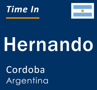 Current local time in Hernando, Cordoba, Argentina