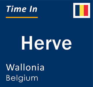 Current time in Herve, Wallonia, Belgium