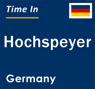 Current local time in Hochspeyer, Germany