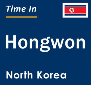 Current local time in Hongwon, North Korea