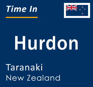 Current local time in Hurdon, Taranaki, New Zealand
