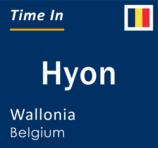 Current local time in Hyon, Wallonia, Belgium