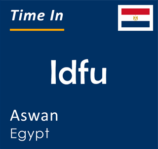 Current time in Idfu, Aswan, Egypt