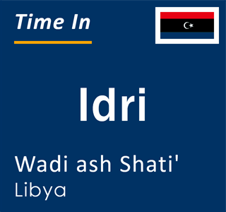 Current time in Idri, Wadi ash Shati', Libya