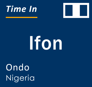 Current local time in Ifon, Ondo, Nigeria