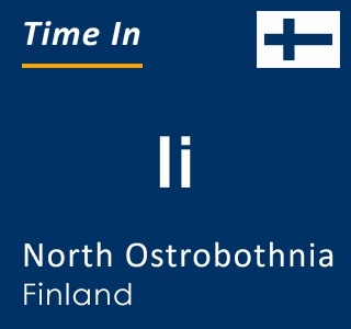 Current time in Ii, North Ostrobothnia, Finland