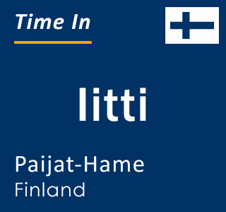 Current local time in Iitti, Paijat-Hame, Finland