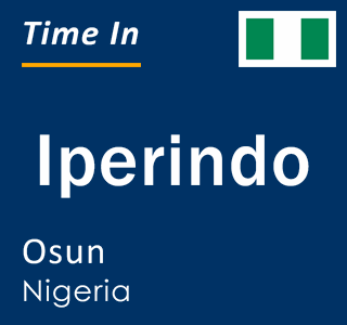 Current local time in Iperindo, Osun, Nigeria