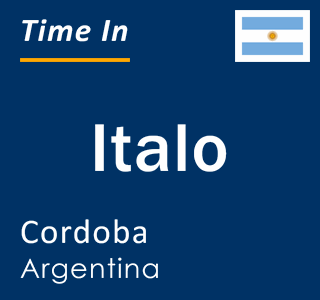 Current local time in Italo, Cordoba, Argentina