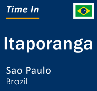 Current local time in Itaporanga, Sao Paulo, Brazil