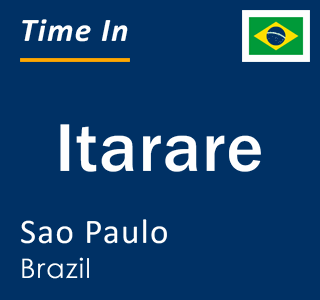 Current local time in Itarare, Sao Paulo, Brazil