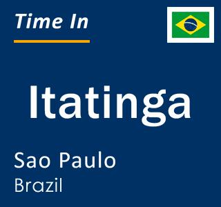 Current local time in Itatinga, Sao Paulo, Brazil