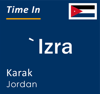 Current time in `Izra, Karak, Jordan