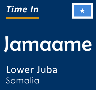 Current local time in Jamaame, Lower Juba, Somalia