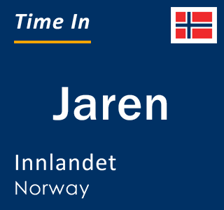 Current local time in Jaren, Innlandet, Norway