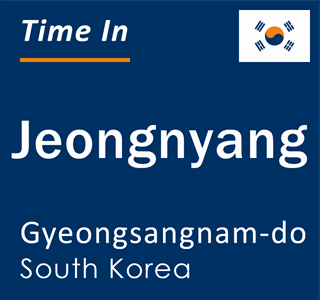 Current local time in Jeongnyang, Gyeongsangnam-do, South Korea