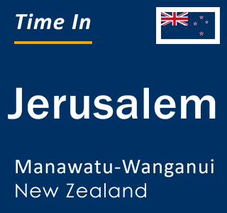 Current local time in Jerusalem, Manawatu-Wanganui, New Zealand
