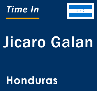 Current local time in Jicaro Galan, Honduras