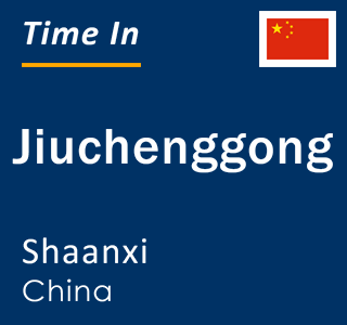 Current local time in Jiuchenggong, Shaanxi, China