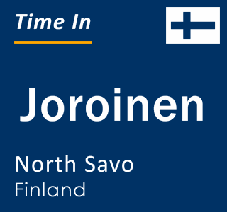 Current local time in Joroinen, North Savo, Finland