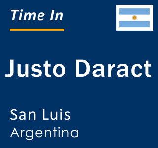 Current local time in Justo Daract, San Luis, Argentina
